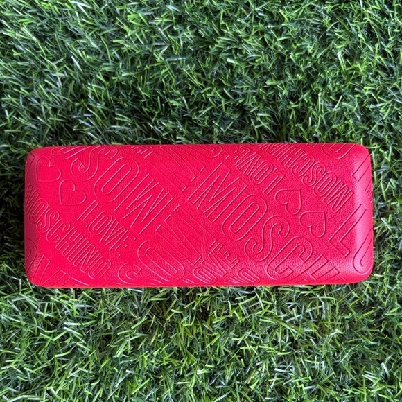 Love Moschino Accessories - LOVE MOSCHINO Luxury Designer Hard Shell Red Sunglass Eyeglass Case